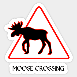 Moose crossing - scandinavia Sticker